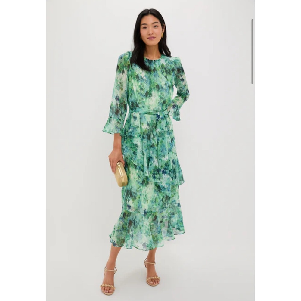 Tuckernuck Green Watercolor Midi Dress